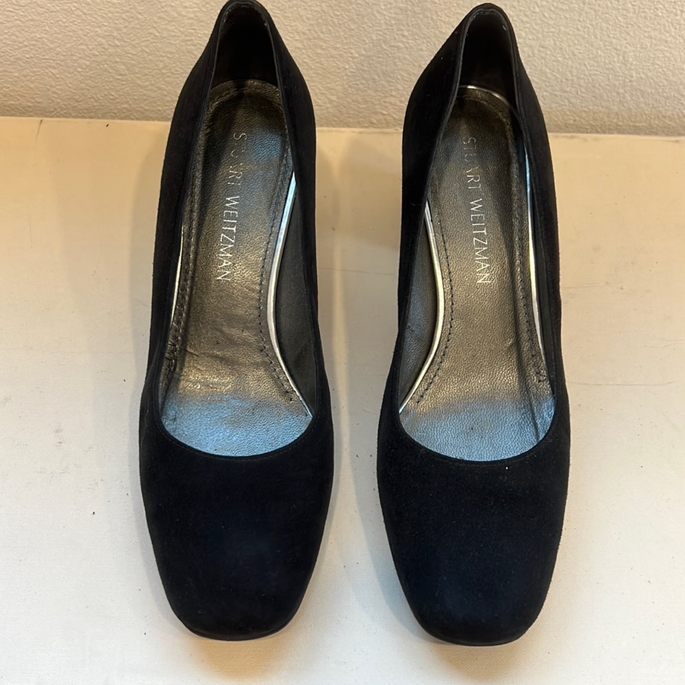 Stuart Weitzman Black Suede Pumps